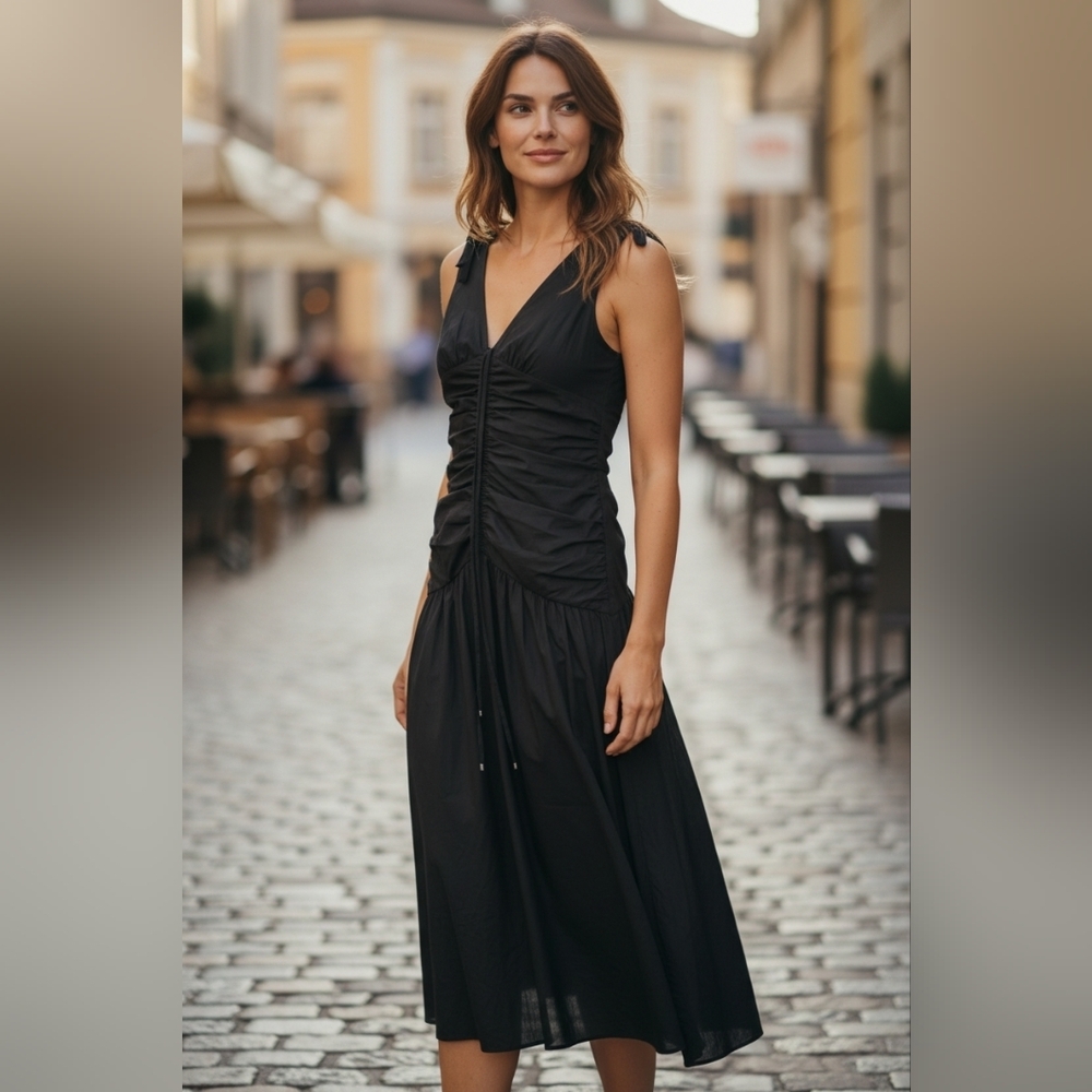 VERONICA BEARD Elegant Black Dress